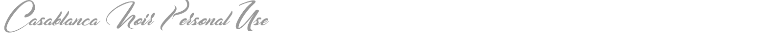 Casablanca Noir font preview